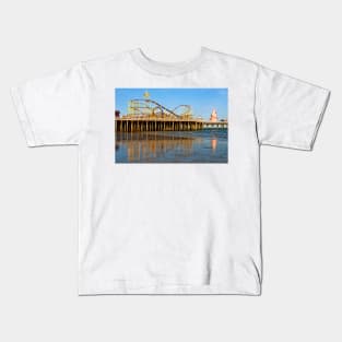 Clacton On Sea Pier And Beach Essex UK Kids T-Shirt